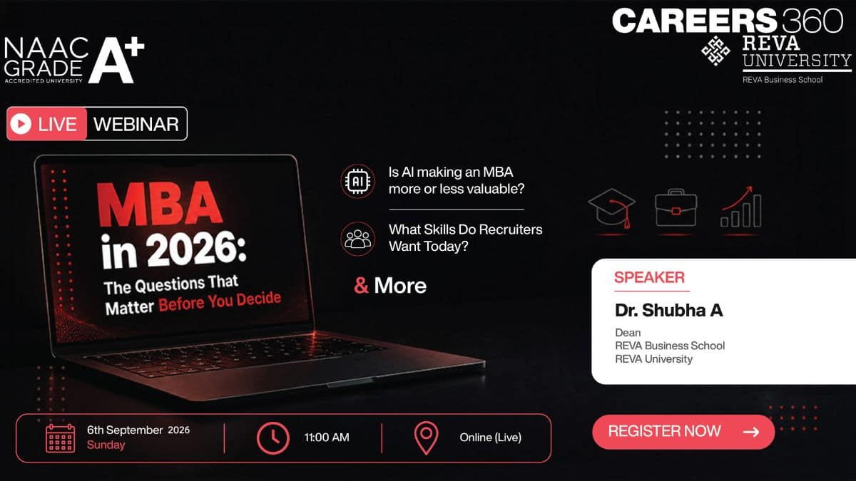 REVA University’s Live Online Webinar, MBA in 2026 on September 6: The Questions Aspirants Should Ask